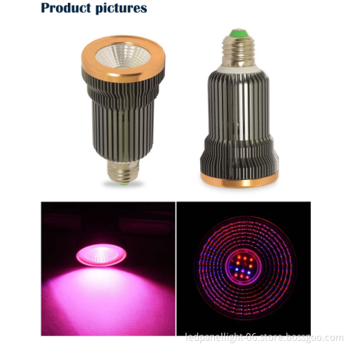 LED Grow Light Bulb,12W COB Grow Lights for Indoor Plants, Grow Lamp for Hydroponics, Organic Soil, Mini Greenhouse,